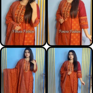 আড়ং কটনের প্রিমিয়াম থ্ৰী-পিস By Fimora Brand