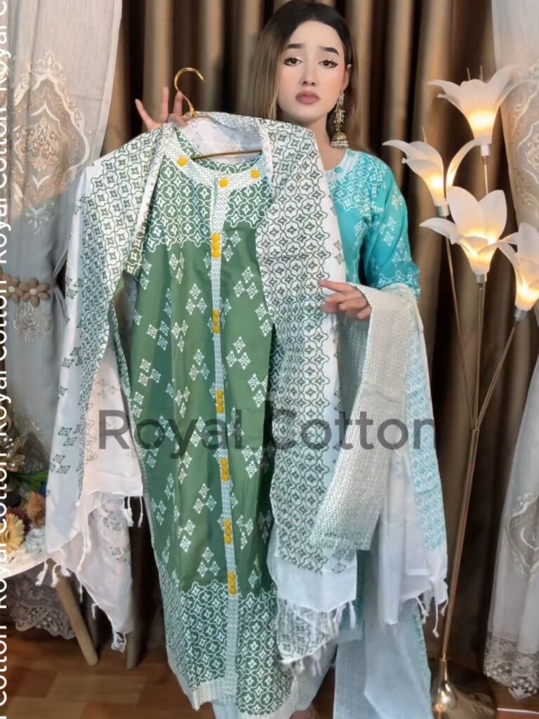 আড়ং কটন অলিভ গ্রিন কালার